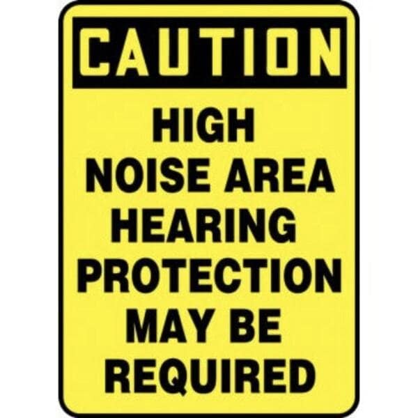 Accuform OSHA CAUTION Safety Sign HIGH NOISE MPPA637XL MPPA637XL - main
